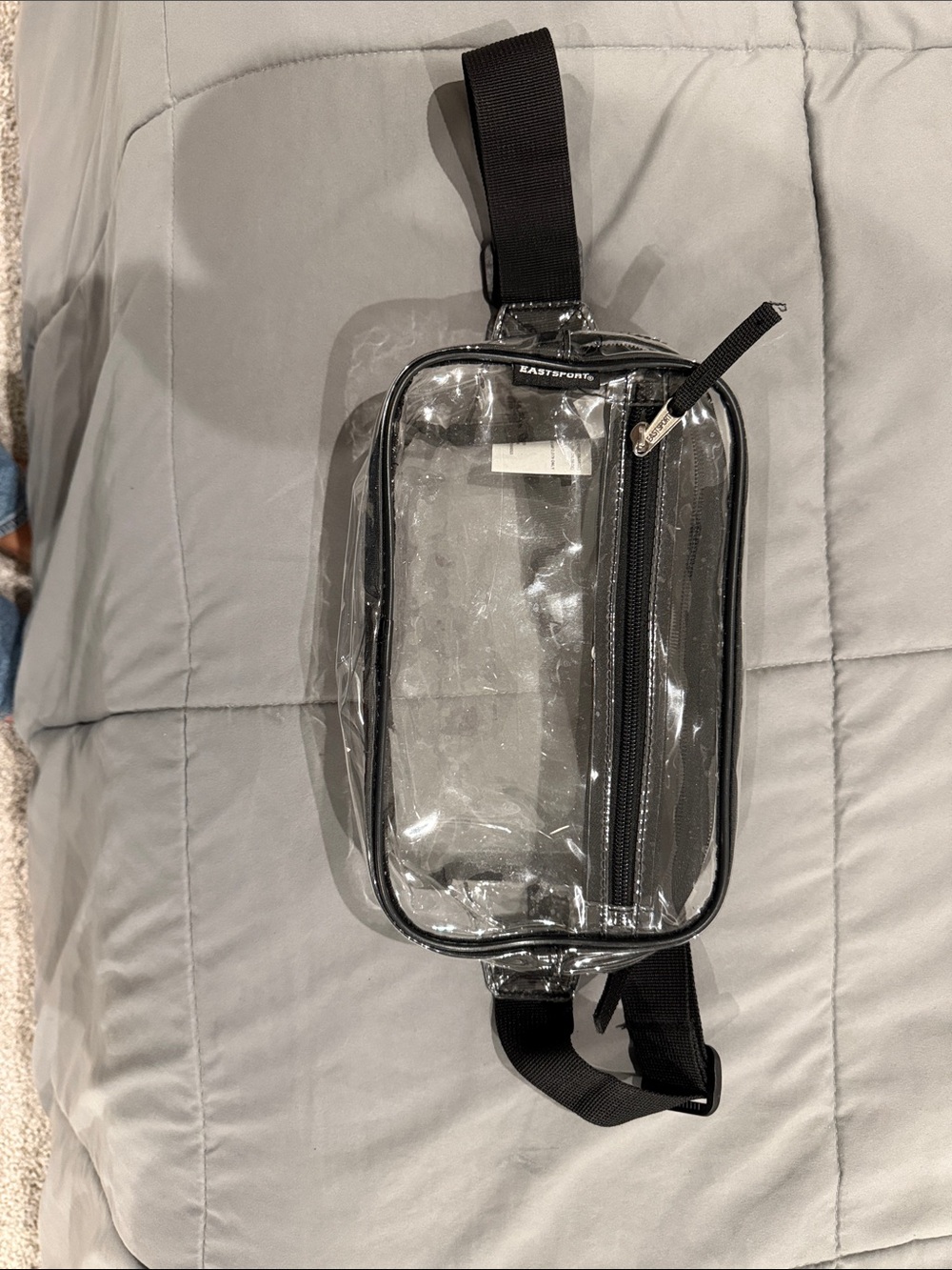 Clear Black Travel Crossbody Bag